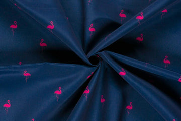 Badeshorts Stoff, Badehosenstoff, Swimwear, Flamingos, marine, 0,5 m